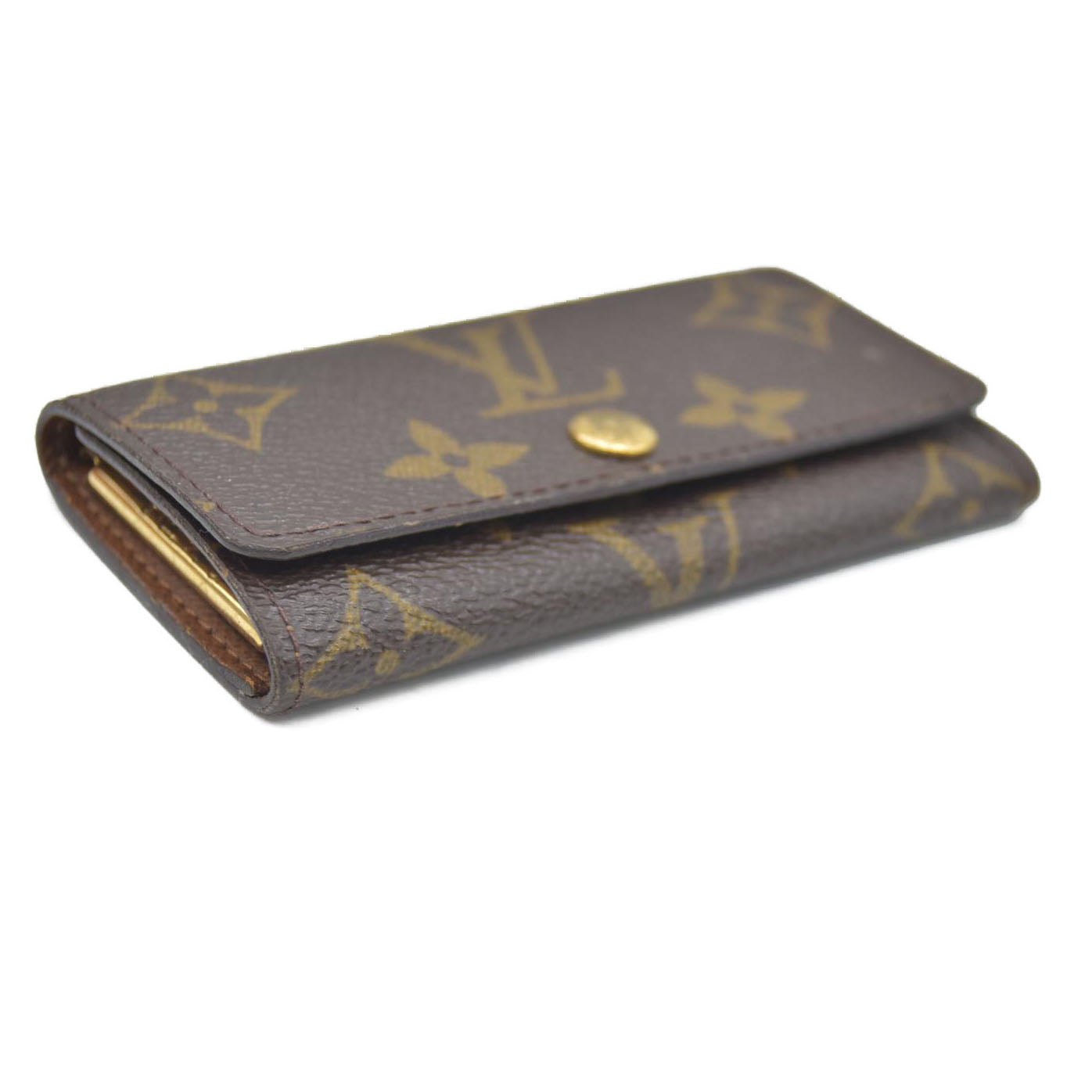 Louis Vuitton Monogram Multicles 4 Ring Key Case Brown RA0092