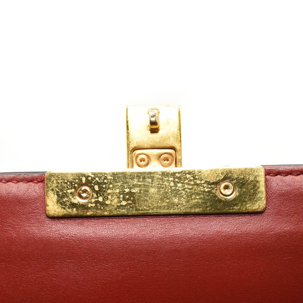 GUCCI GG Supreme Monogram Calfskin Small Padlock Shoulder Bag Beige Hibiscus Red New Rosette