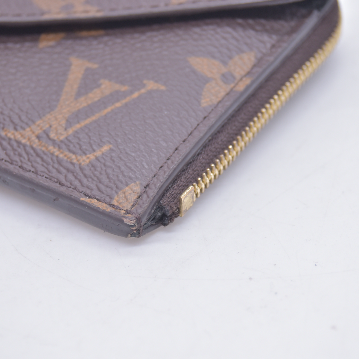 $695 Louis Vuitton Monogram Recto Verso Card Holder Black Black