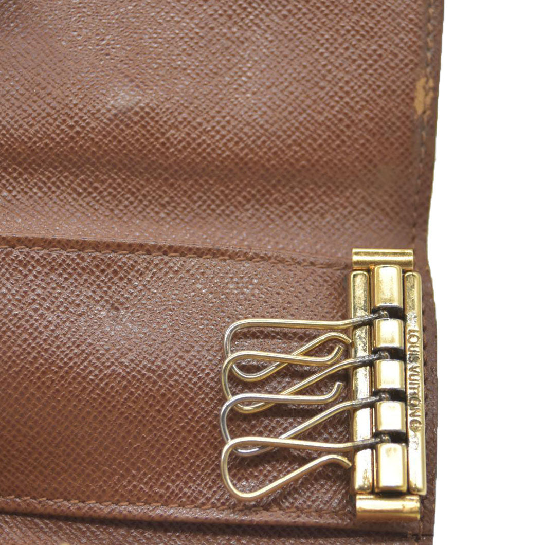 Louis Vuitton Monogram Multicles 4 Ring Key Case Brown RA0092