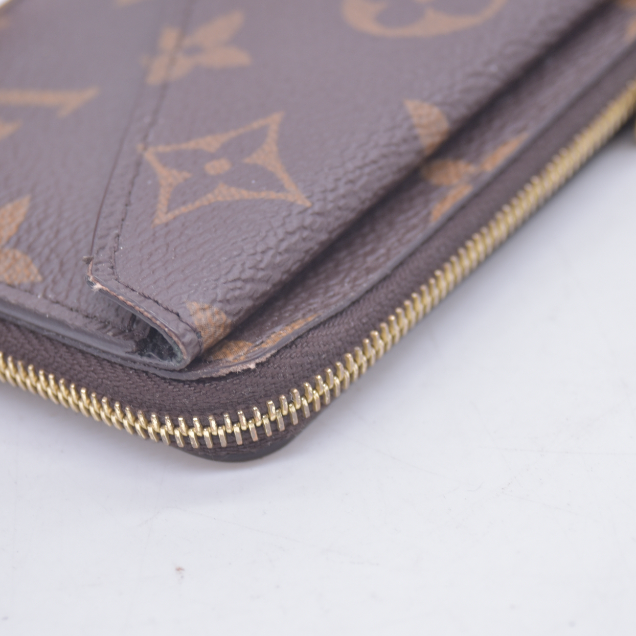 $695 Louis Vuitton Monogram Recto Verso Card Holder Black Black