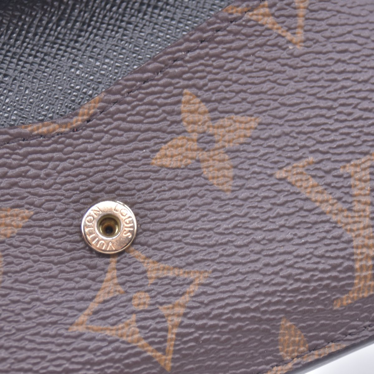 $695 Louis Vuitton Monogram Recto Verso Card Holder Black Black