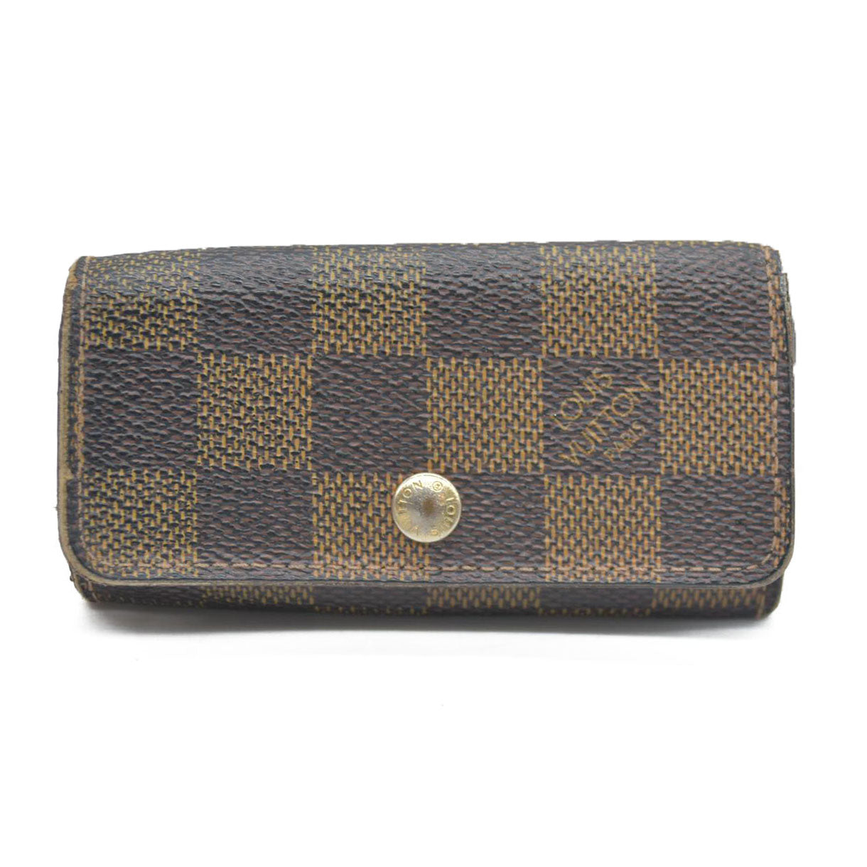 Louis Vuitton Damier Multicles 4 Ring Key Case Brown FL4007