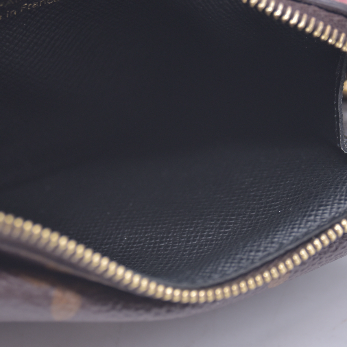 $695 Louis Vuitton Monogram Recto Verso Card Holder Black Black