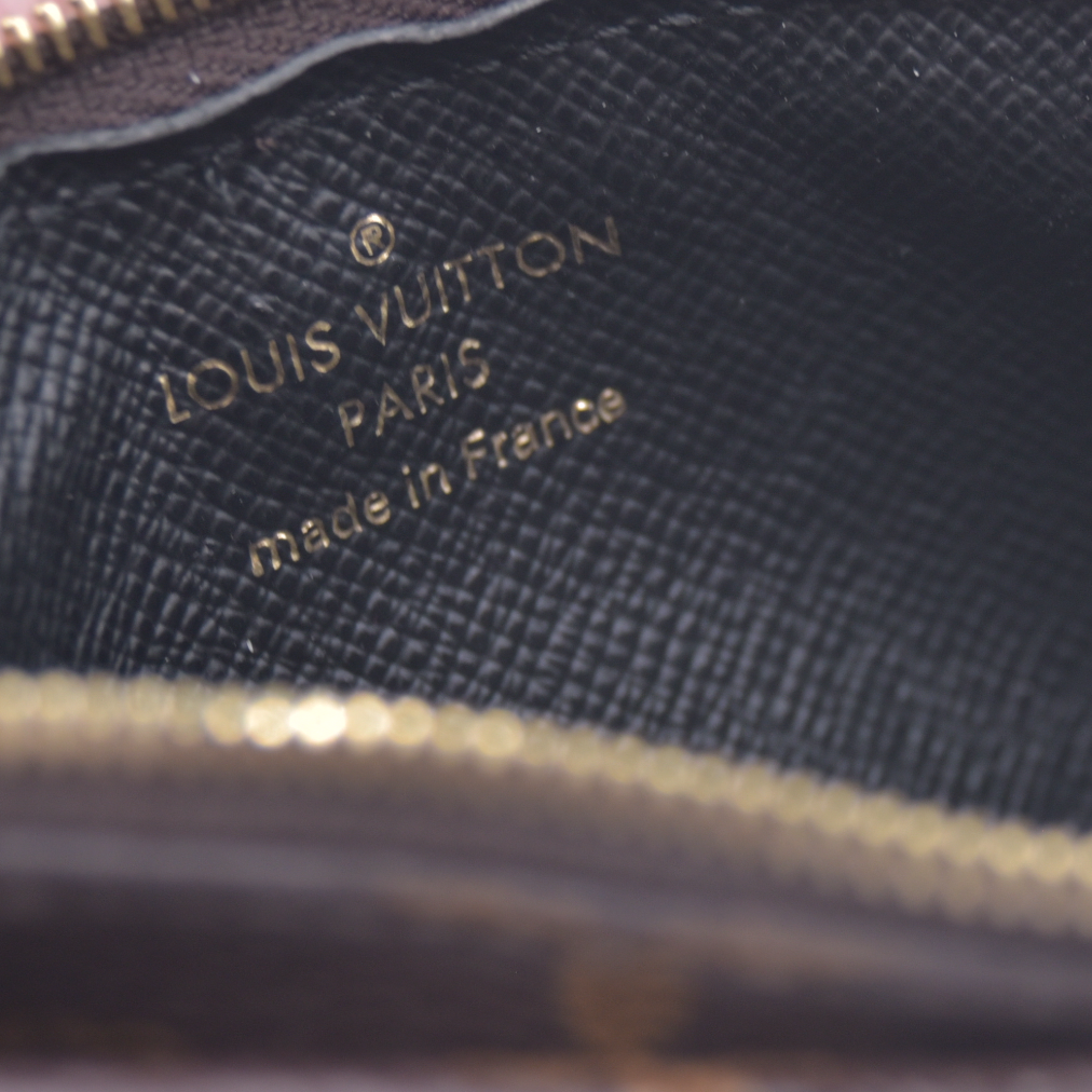 $695 Louis Vuitton Monogram Recto Verso Card Holder Black Black