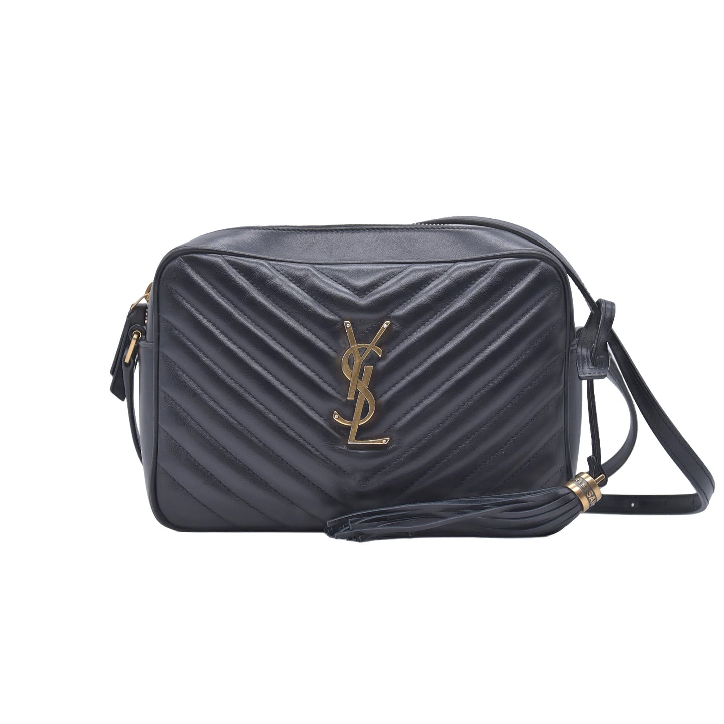 $1710 Saint Laurent Chevron Lou Camera Medium
