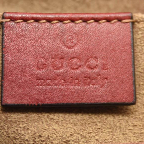 GUCCI GG Supreme Monogram Calfskin Small Padlock Shoulder Bag Beige Hibiscus Red New Rosette