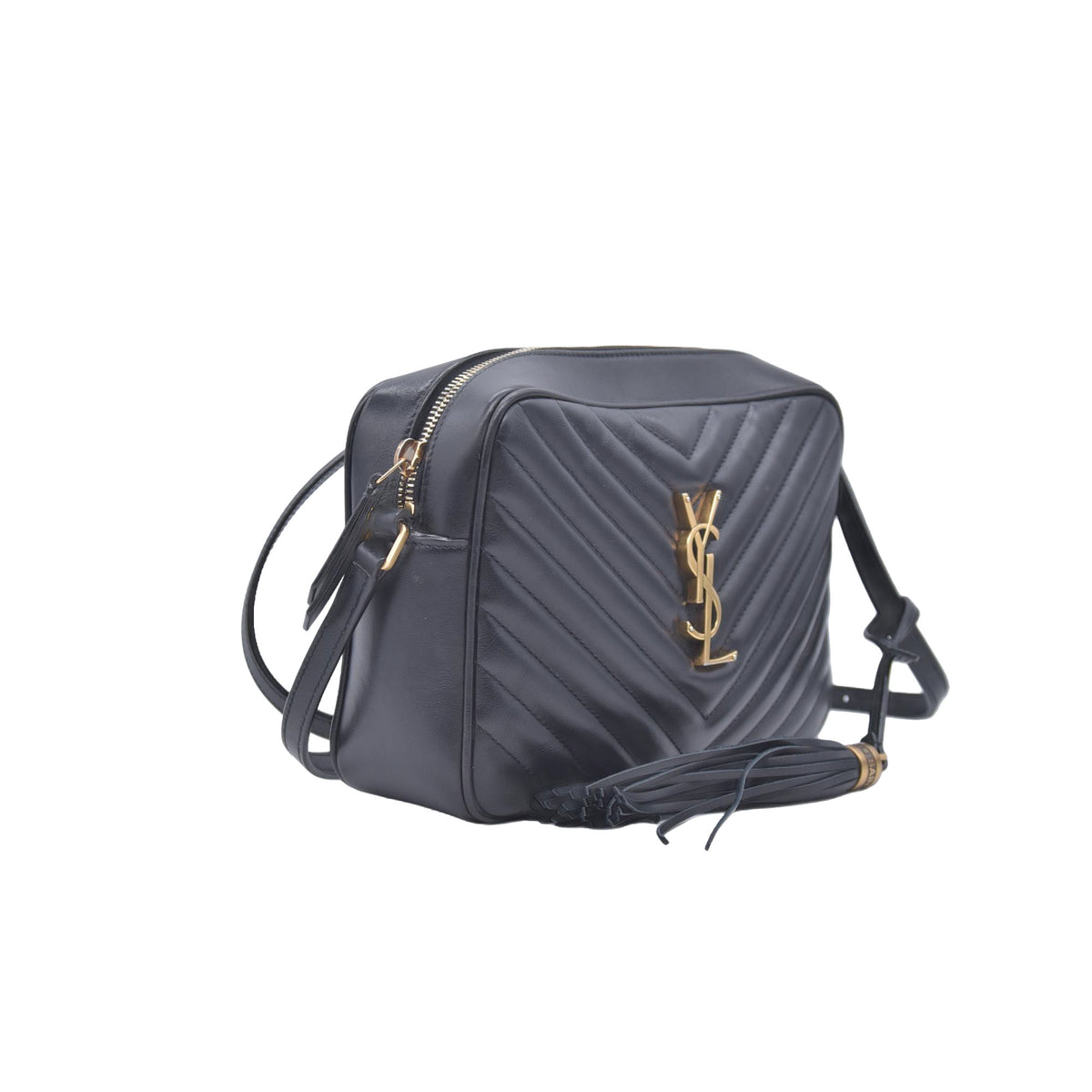 $1710 Saint Laurent Chevron Lou Camera Medium