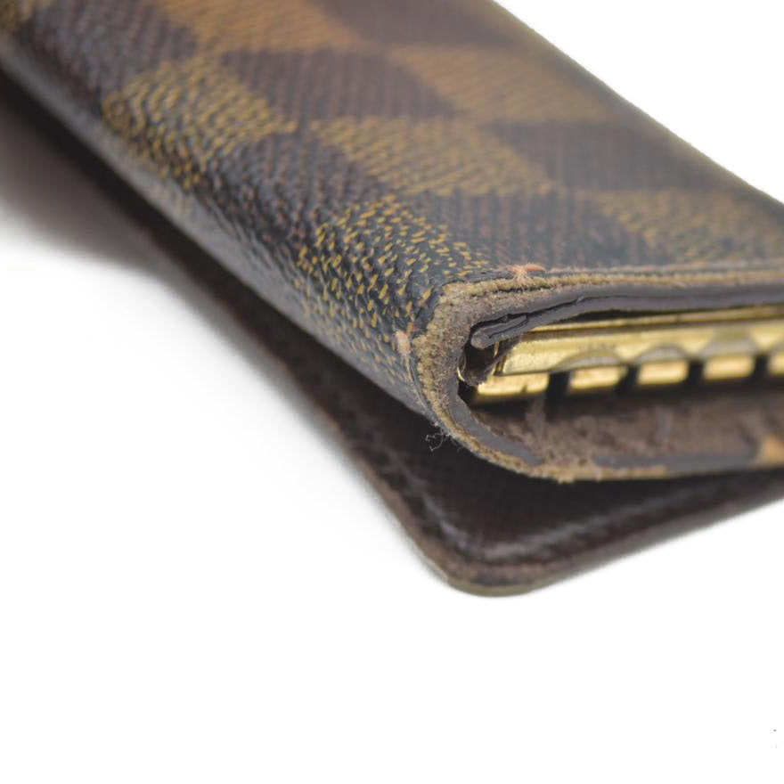 Louis Vuitton Damier Multicles 4 Ring Key Case Brown FL4007