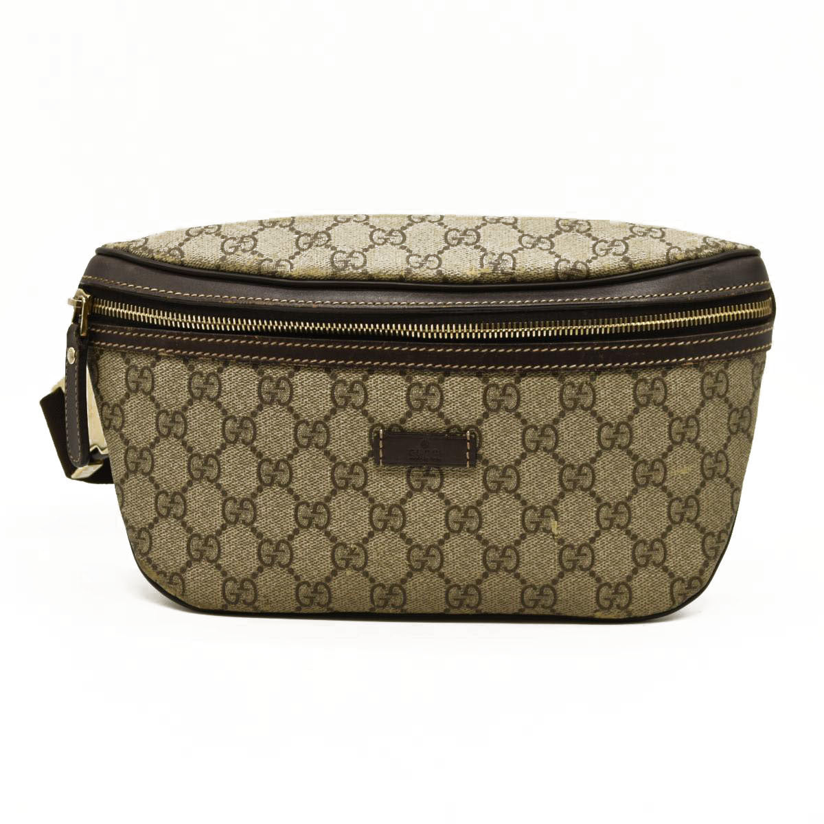 Gucci  GG Supreme Monogram Belt Bag Dark Brown