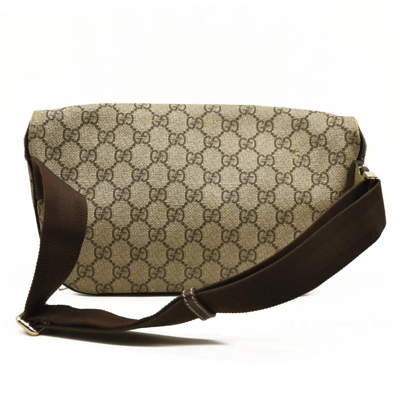 Gucci  GG Supreme Monogram Belt Bag Dark Brown