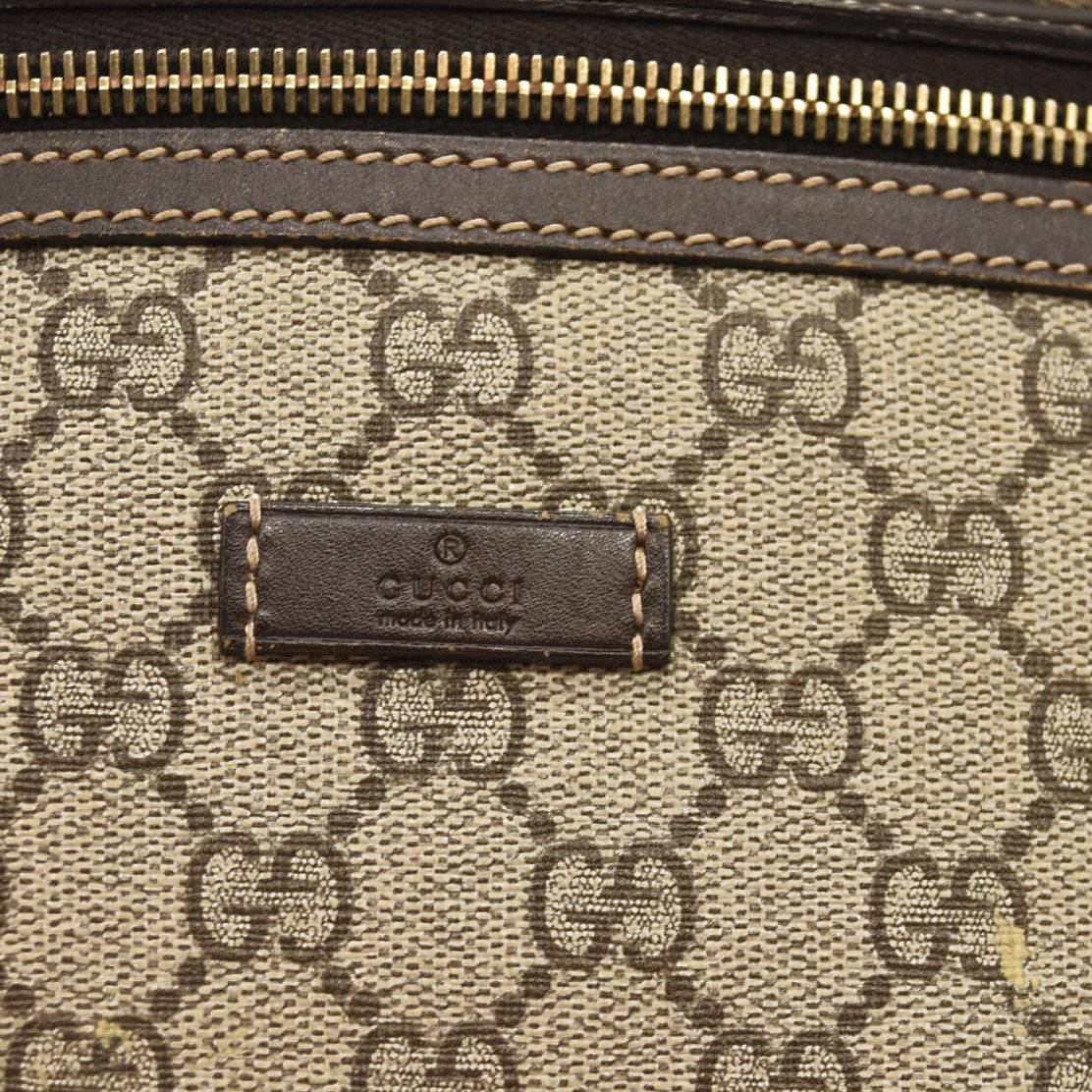 Gucci  GG Supreme Monogram Belt Bag Dark Brown