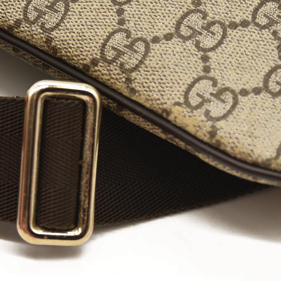 Gucci  GG Supreme Monogram Belt Bag Dark Brown