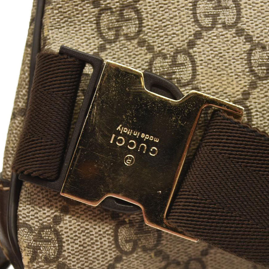 Gucci  GG Supreme Monogram Belt Bag Dark Brown