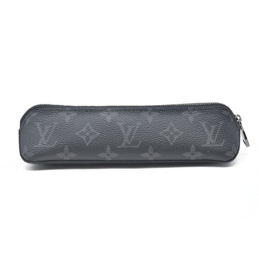 $470 Louis Vuitton Monogram Eclipse Truth Elizabeth Pen Case Black SP4157