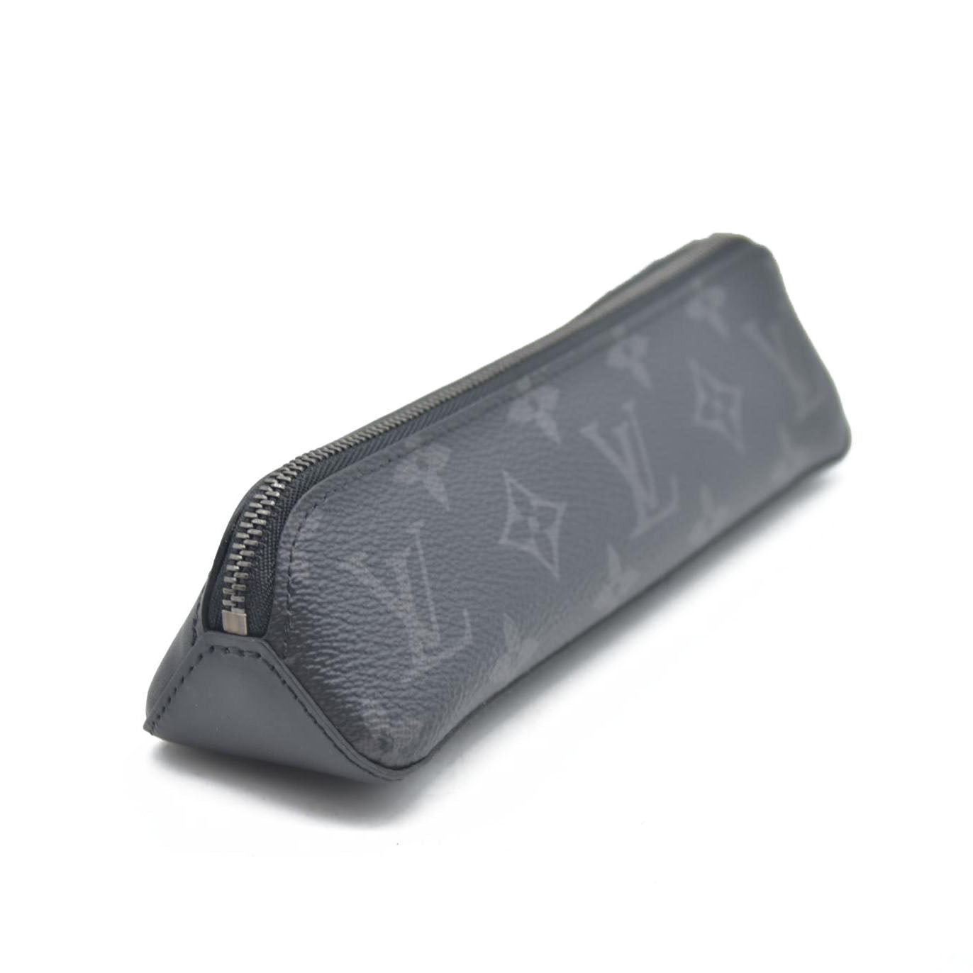 $470 Louis Vuitton Monogram Eclipse Truth Elizabeth Pen Case Black SP4157