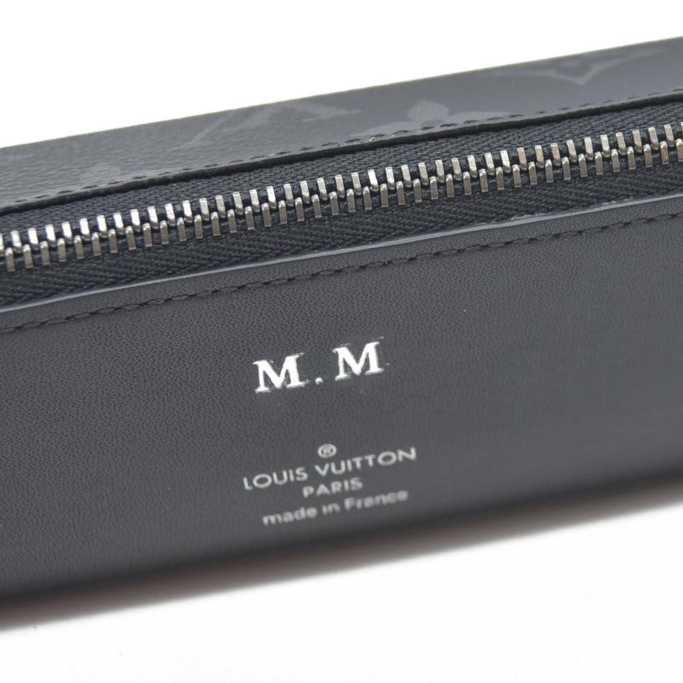$470 Louis Vuitton Monogram Eclipse Truth Elizabeth Pen Case Black SP4157