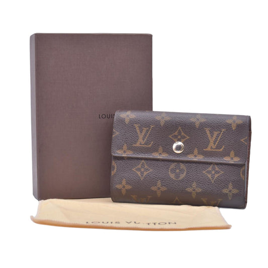 $550 Louis Vuitton Monogram Porte Tresor Etui Papiers Wallet