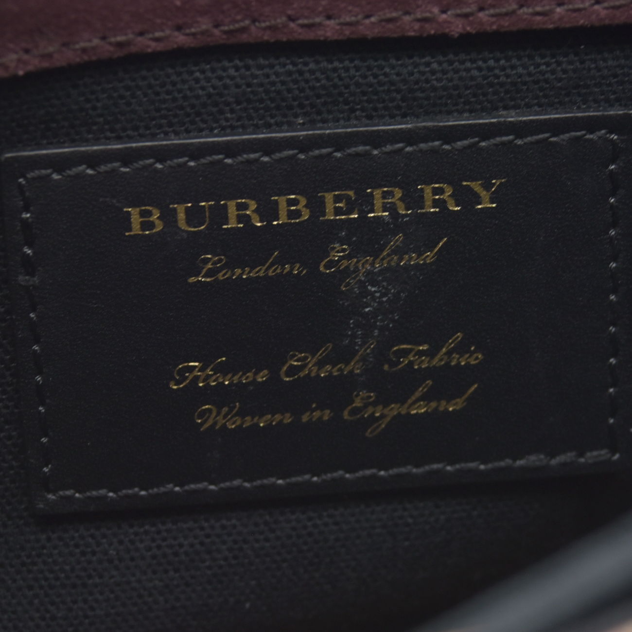 $1290 Burberry Derby Calfskin House Check Small Macken Crossbody Bag Tan
