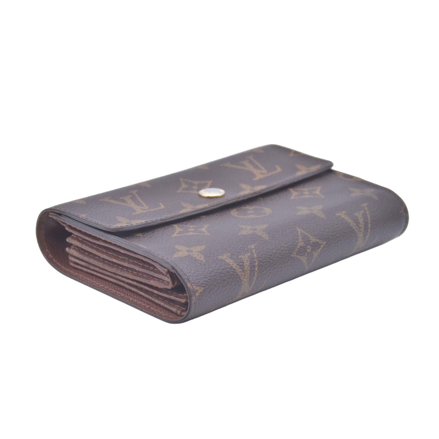 $550 Louis Vuitton Monogram Porte Tresor Etui Papiers Wallet