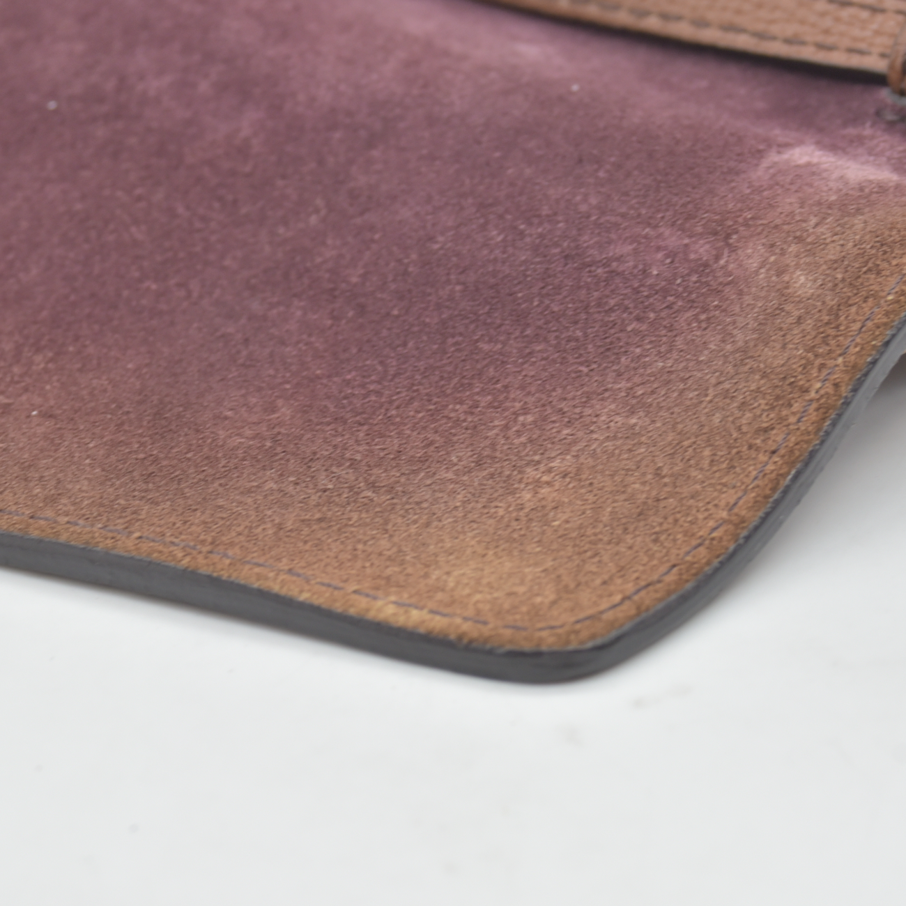$1290 Burberry Derby Calfskin House Check Small Macken Crossbody Bag Tan