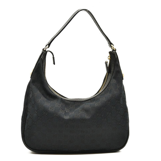 GUCCI Monogram Small Charmy Hobo Black