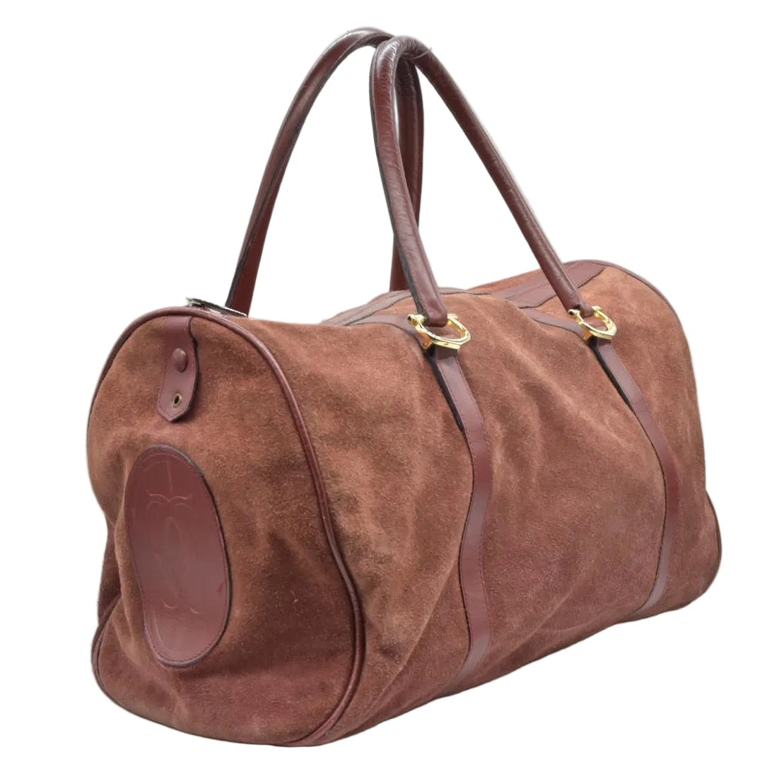 $3800 Cartier Suede Boston Bag Consignment