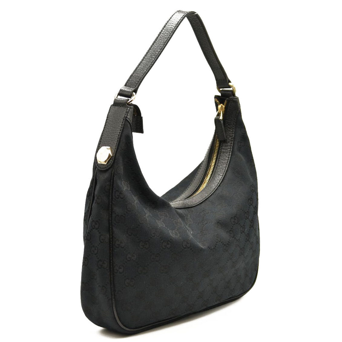 GUCCI Monogram Small Charmy Hobo Black