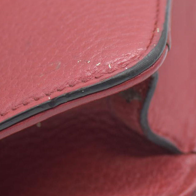 AUCTION $1550 Gucci  Dollar Calfskin Interlocking G Shoulder Bag Red