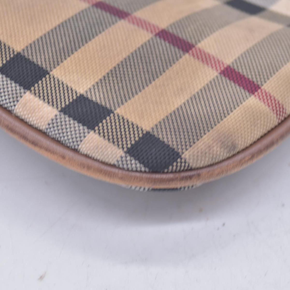 $695  WELL WORN Burberry Horseferry Check Peyton Crossbody Clutch Bag Black CONSIGNMENT