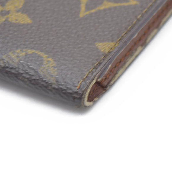 $350 Louis Vuitton Monogram Porte 2 Cartes Vertical Pass Card Case Brown 874A2 CONSIGNMENT