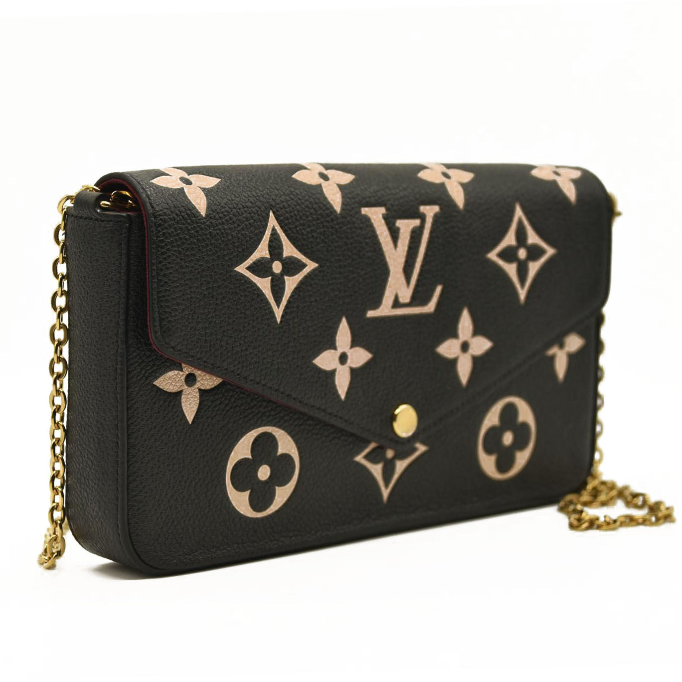 LOUIS VUITTON  Empreinte Monogram Giant Felicie Pochette Black Beige