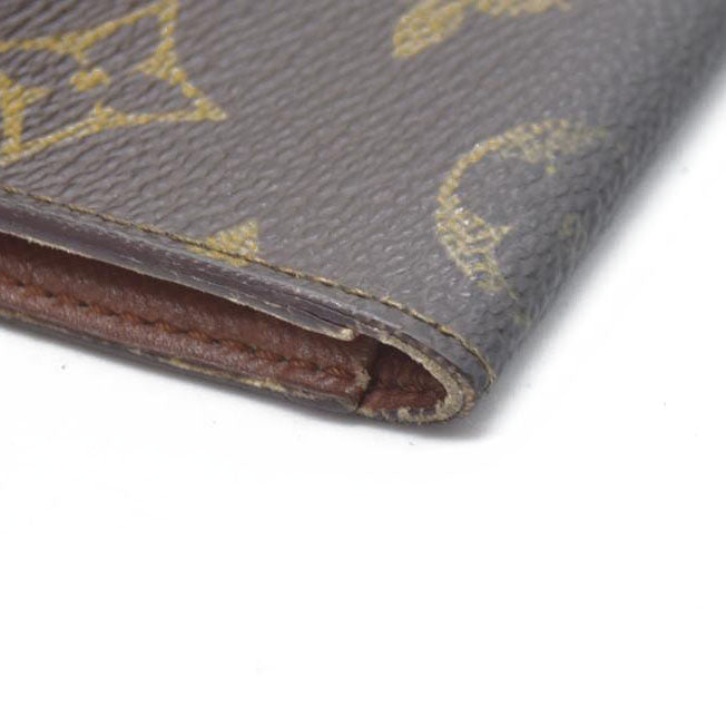 $350 Louis Vuitton Monogram Porte 2 Cartes Vertical Pass Card Case Brown 874A2 CONSIGNMENT