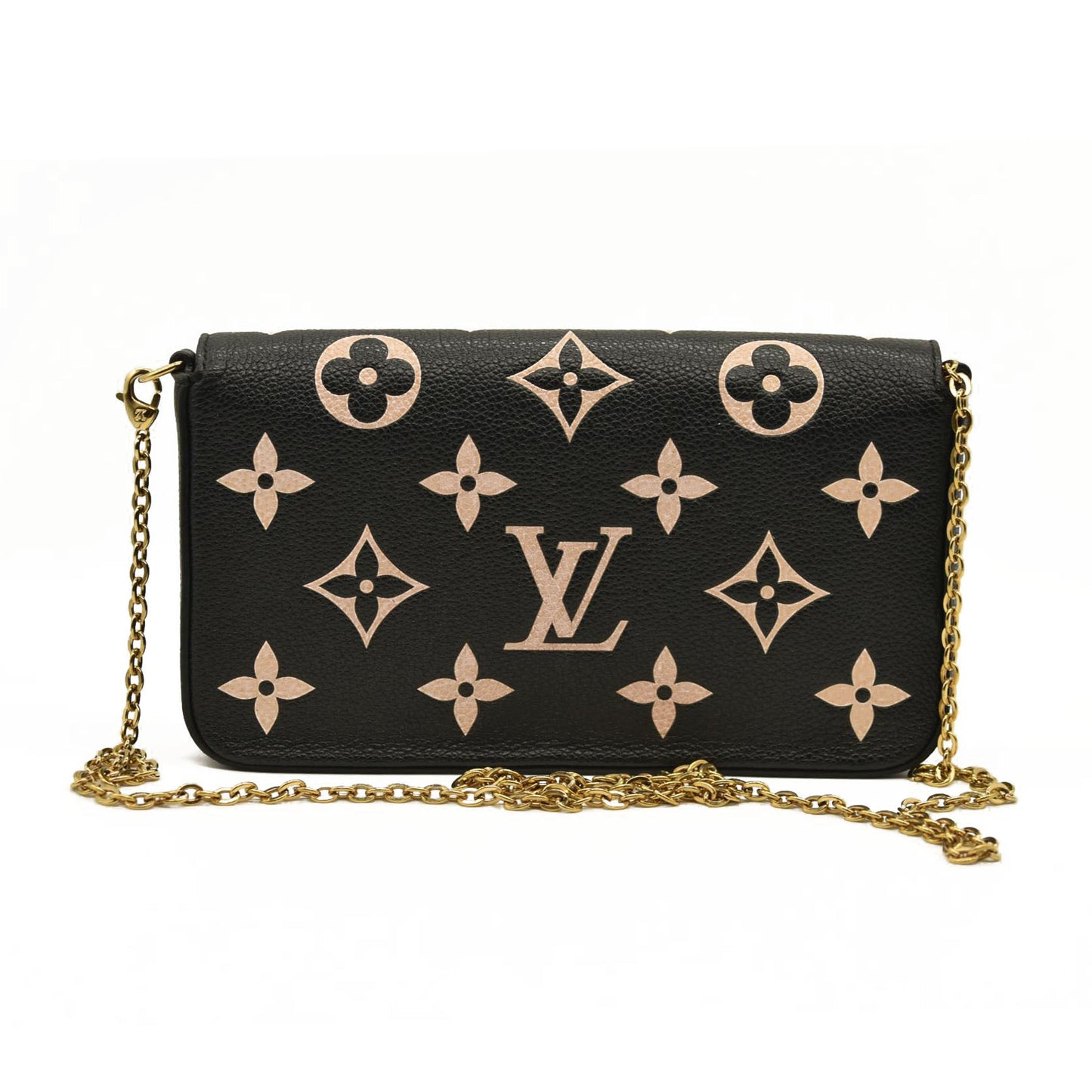 LOUIS VUITTON  Empreinte Monogram Giant Felicie Pochette Black Beige