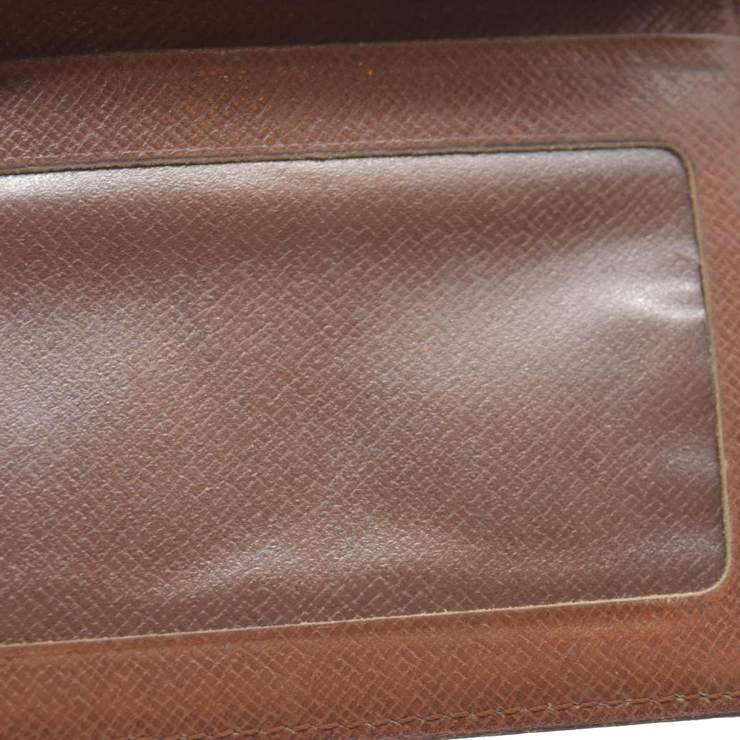 $350 Louis Vuitton Monogram Porte 2 Cartes Vertical Pass Card Case Brown 874A2 CONSIGNMENT