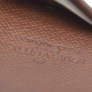 $350 Louis Vuitton Monogram Porte 2 Cartes Vertical Pass Card Case Brown 874A2 CONSIGNMENT