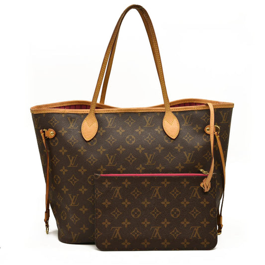 Louis Vuitton  Monogram Neverfull MM Fuchsia