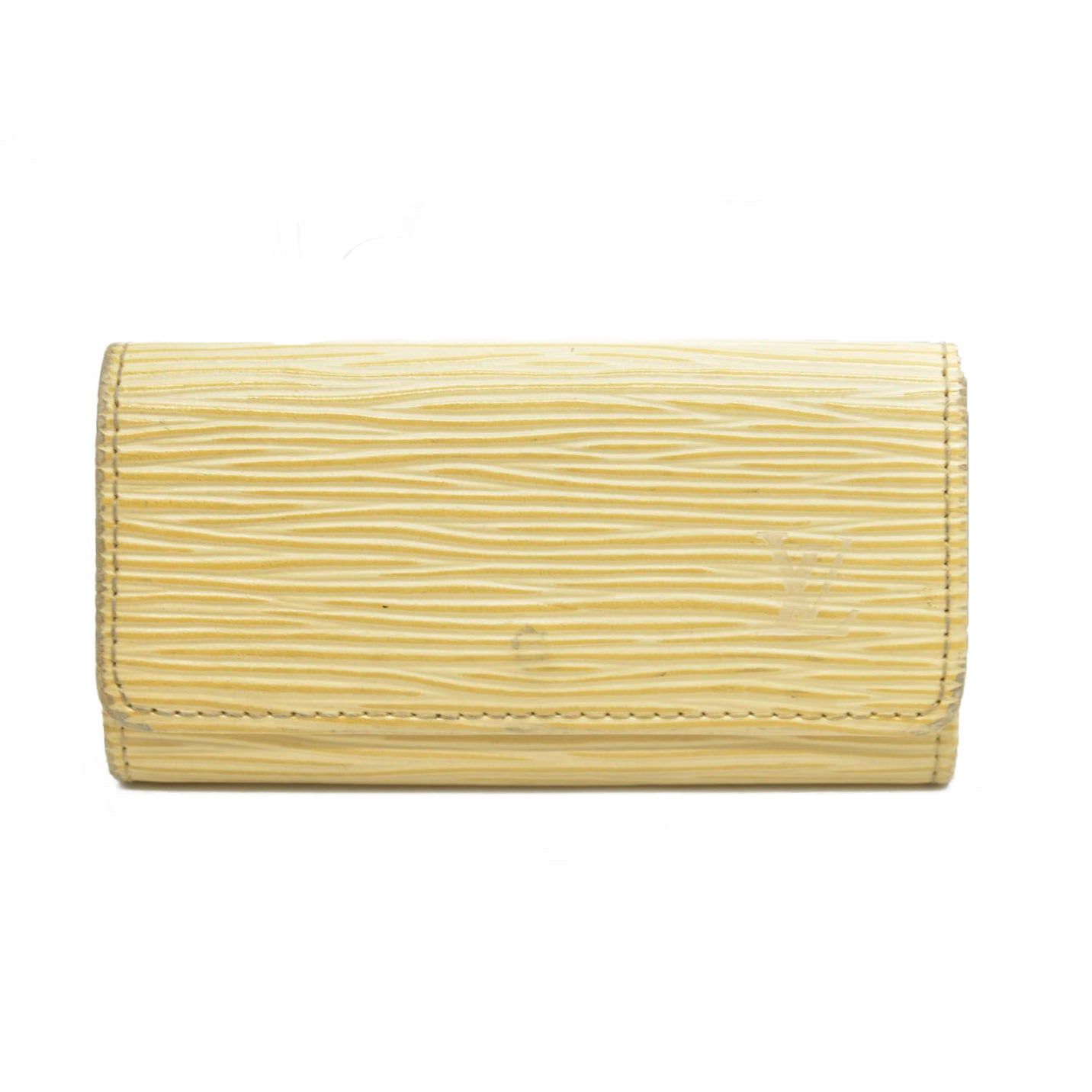 $445 Louis Vuitton Epi Multicles Leather 4 Ring Key Case Cream CA0071 CONSIGNMENT