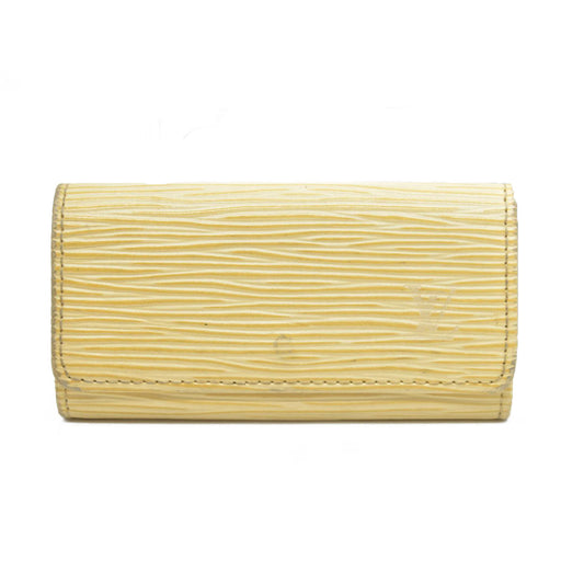$445 Louis Vuitton Epi Multicles Leather 4 Ring Key Case Cream CA0071