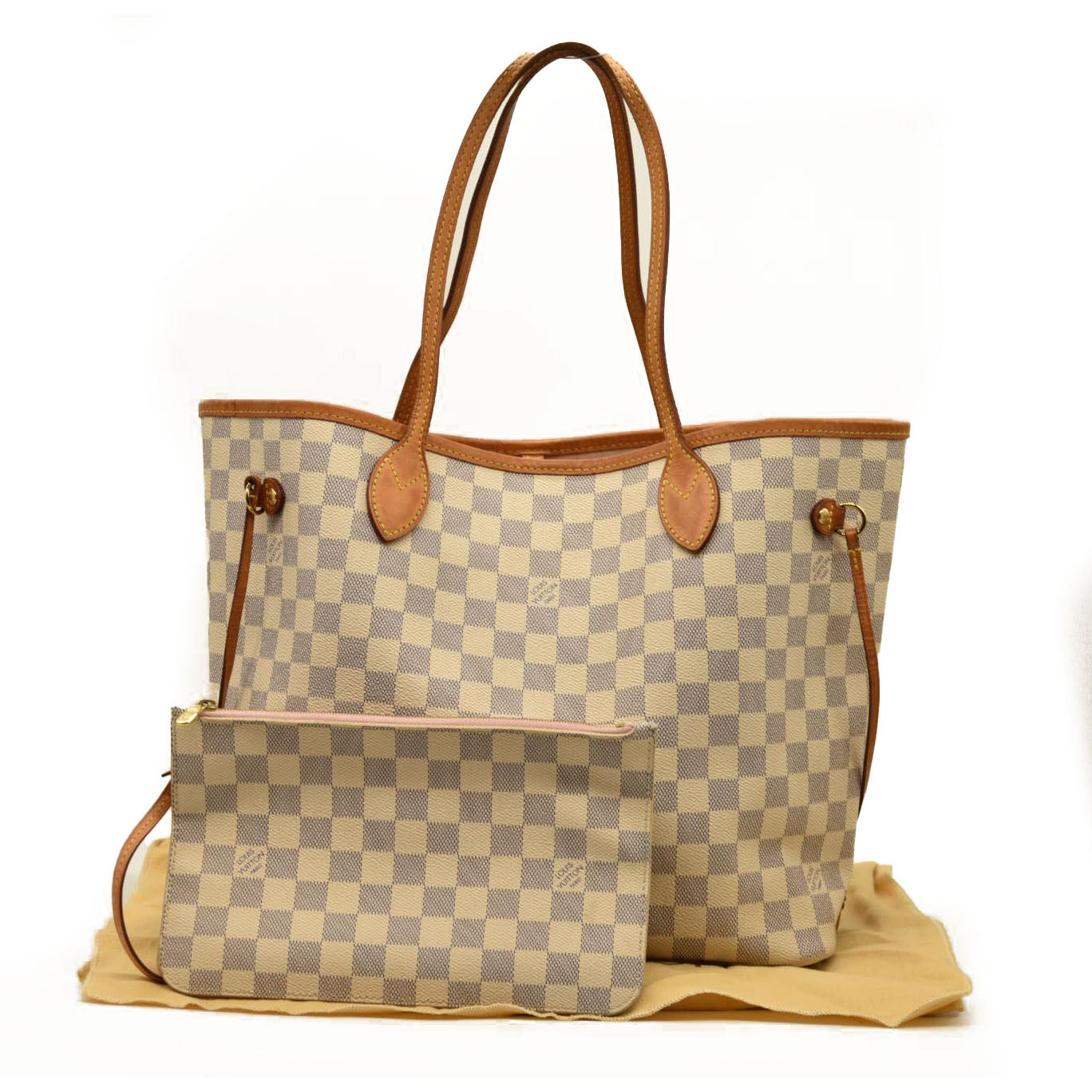 Louis Vuitton  Damier Azur Neo Neverfull MM Rose Ballerine