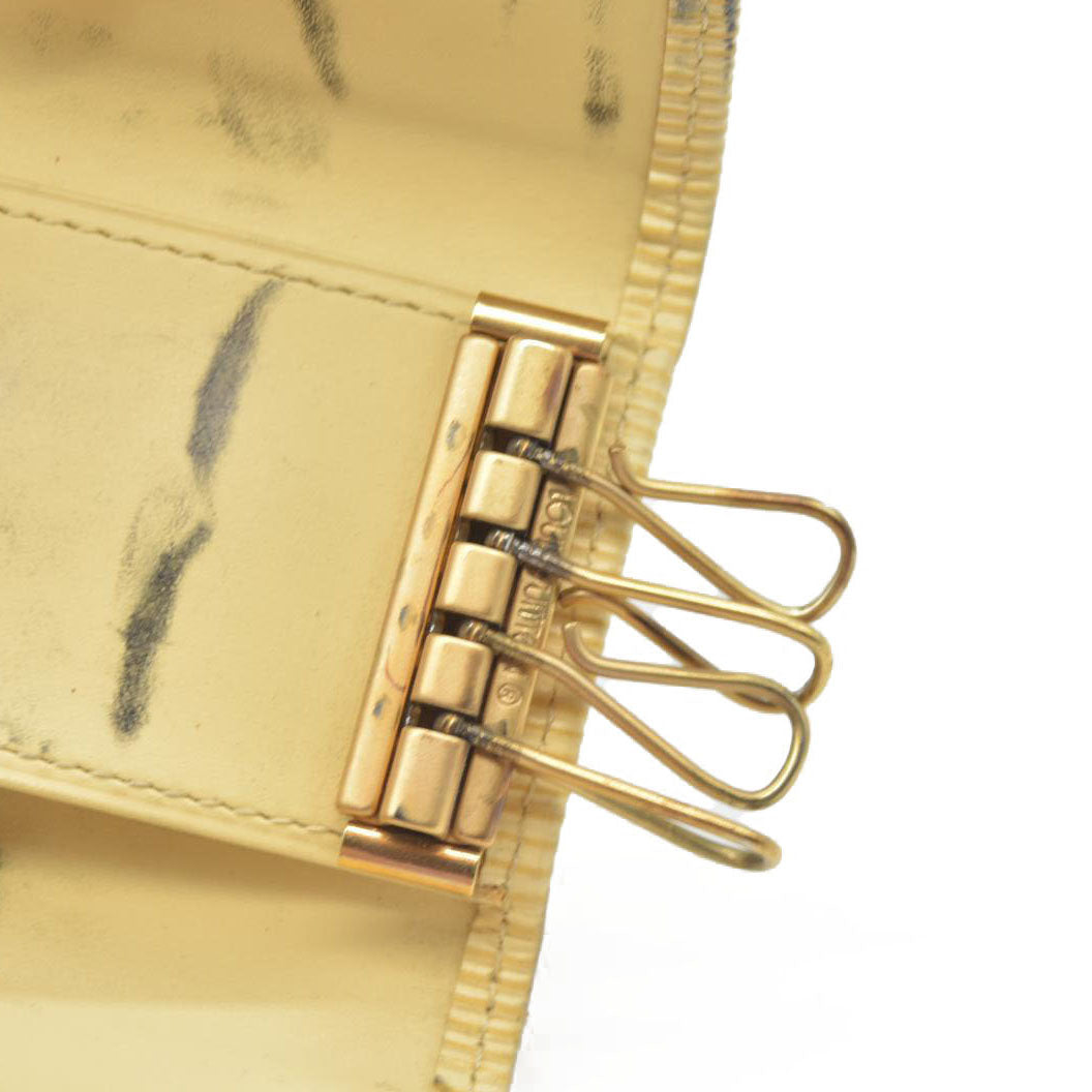 $445 Louis Vuitton Epi Multicles Leather 4 Ring Key Case Cream CA0071 CONSIGNMENT