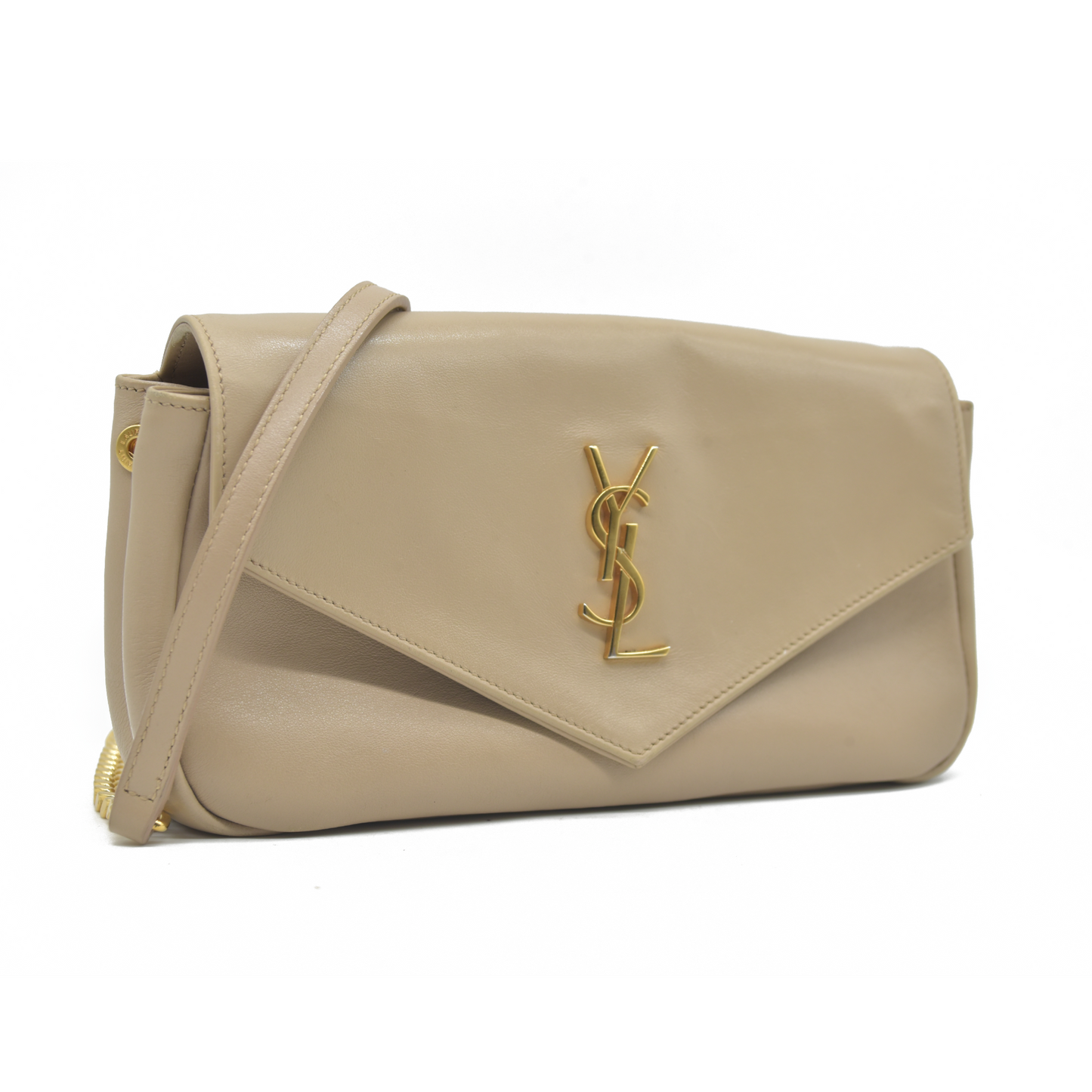 $2900 Saint Laurent Leather Calypso YSL Shoulder Bag