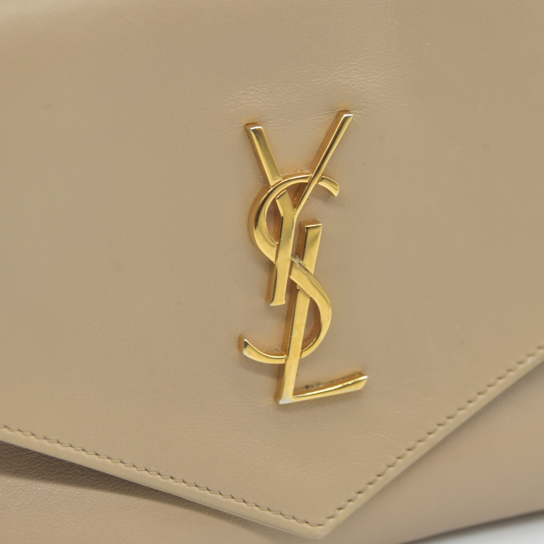 $2900 Saint Laurent Leather Calypso YSL Shoulder Bag