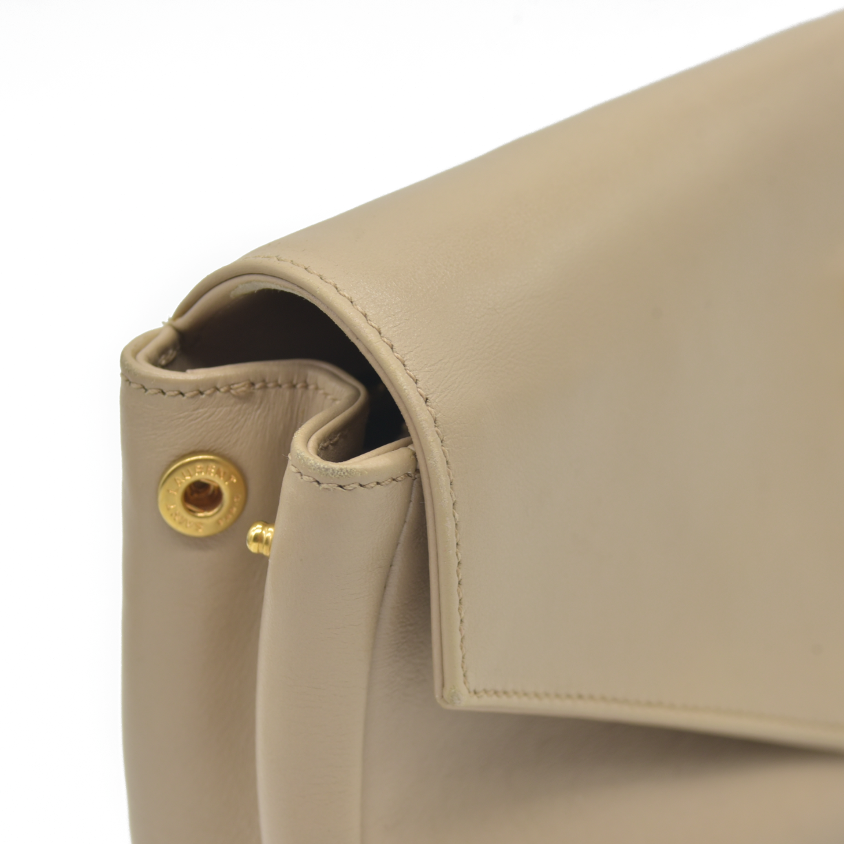 $2900 Saint Laurent Leather Calypso YSL Shoulder Bag