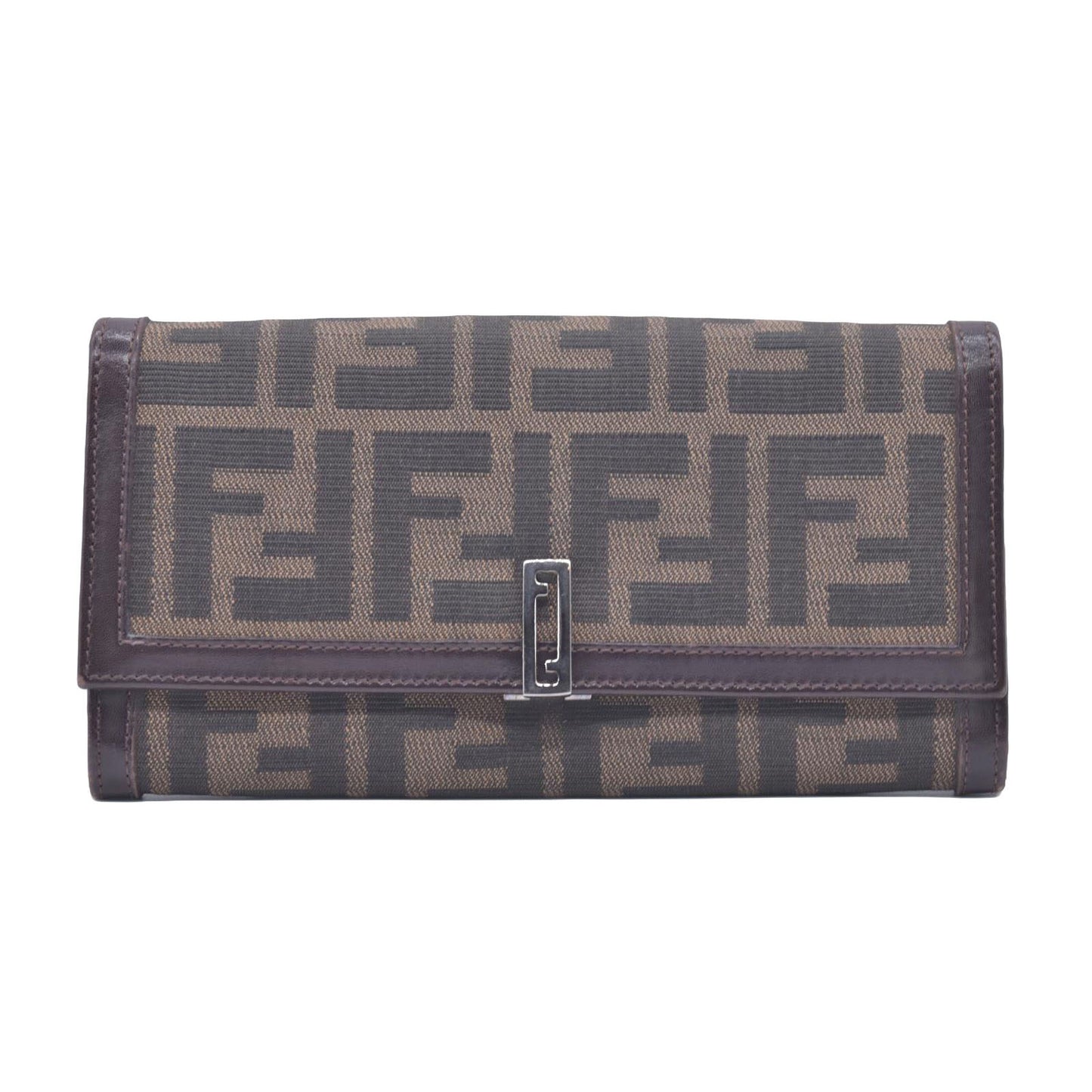 Fendi Fendi Tobacco Zucca Canvas Vintage Flap Wallet CONSIGNMENT