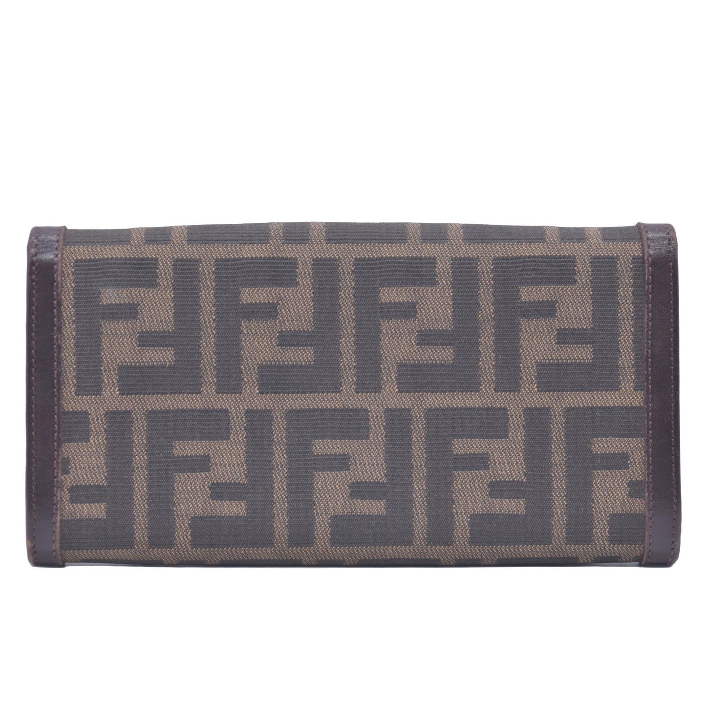 Fendi Fendi Tobacco Zucca Canvas Vintage Flap Wallet CONSIGNMENT