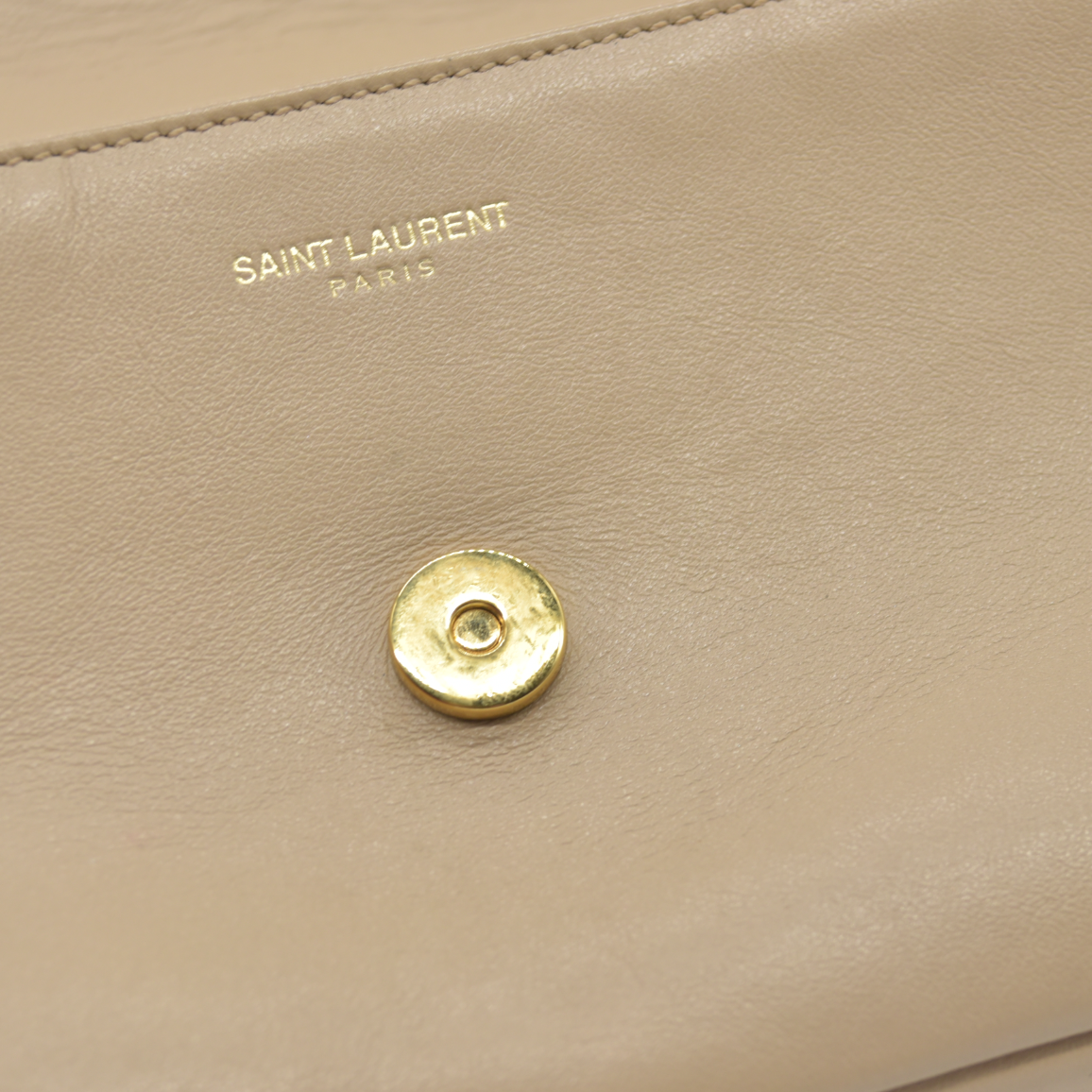 $2900 Saint Laurent Leather Calypso YSL Shoulder Bag