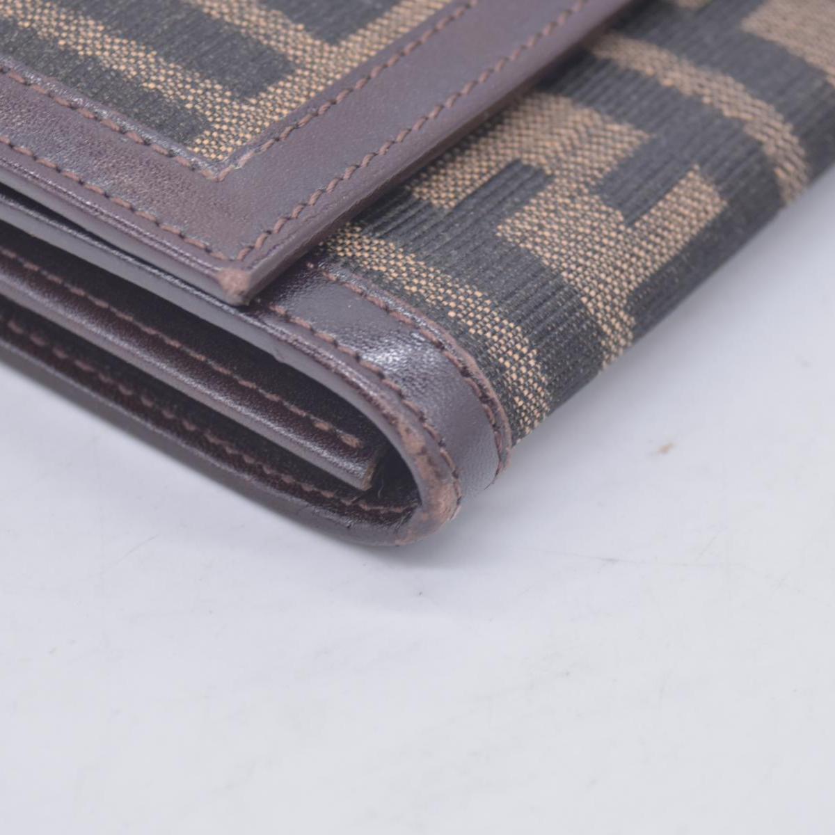 Fendi Fendi Tobacco Zucca Canvas Vintage Flap Wallet CONSIGNMENT