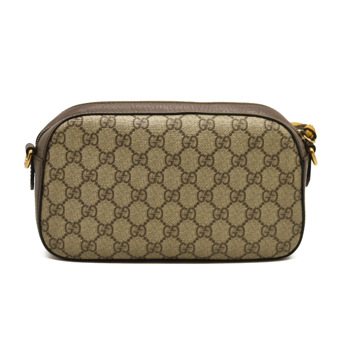 USED GUCCI GG Supreme Monogram Web Neo Vintage Shoulder Bag Beige New Acero Crop