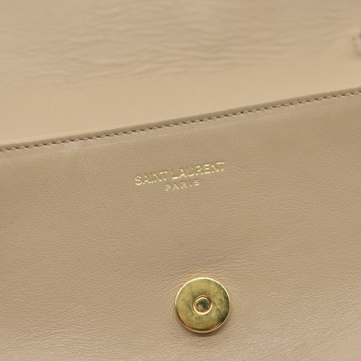 $2900 Saint Laurent Leather Calypso YSL Shoulder Bag